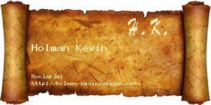 Holman Kevin névjegykártya